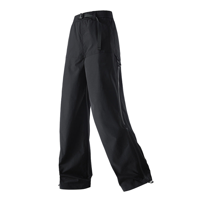 New three-proof outdoor waterproof quick-drying functional assault pants sports zipper wide-leg pants