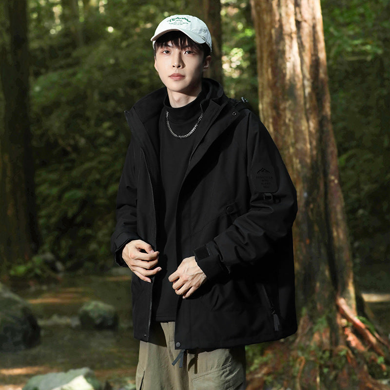 Three-in-one water-repellent jacket for men and women