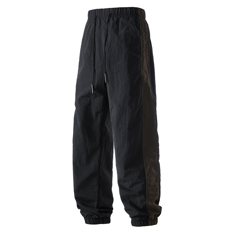 Summer ice silk pants for men American style outdoor quick-drying nine-point pants