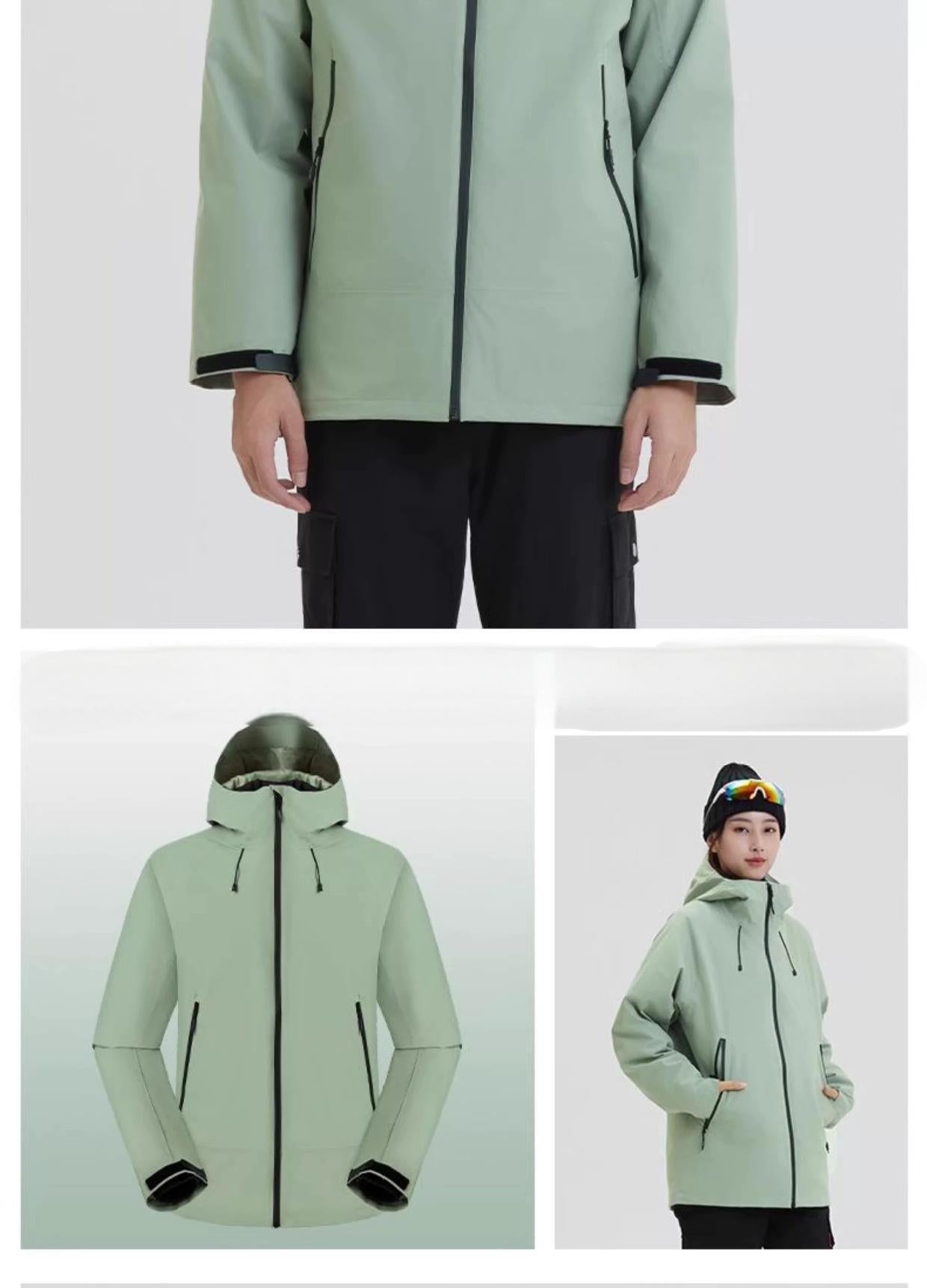 Three-in-one waterproof and windproof mountaineering jacket for men and women