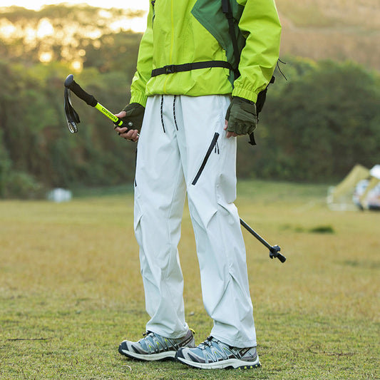 Men's quick-drying zipper breathable mesh loose casual trousers