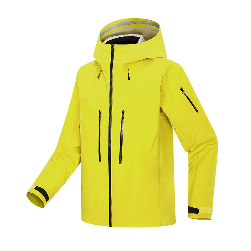 Spring and autumn hard shell jacket for men and women, windproof and waterproof, outdoor sports hiking