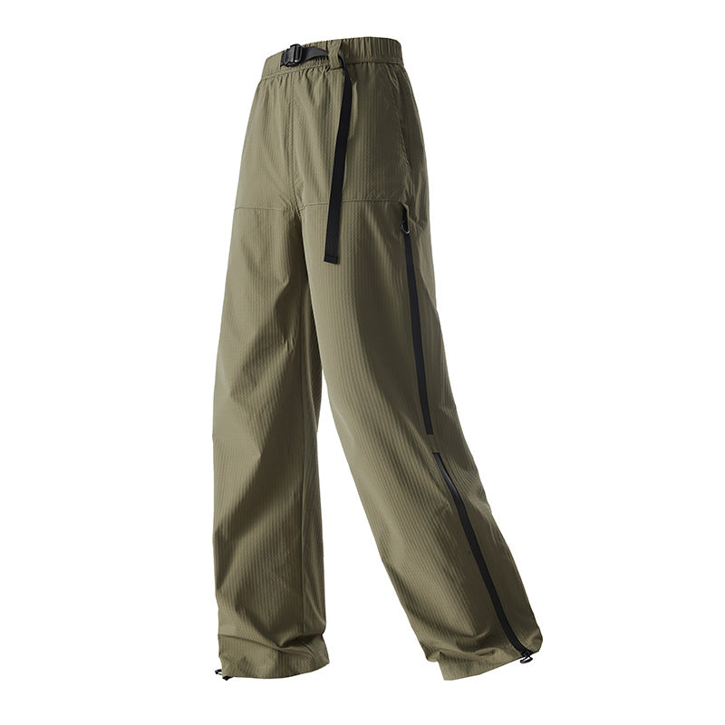 New three-proof outdoor waterproof quick-drying functional assault pants sports zipper wide-leg pants