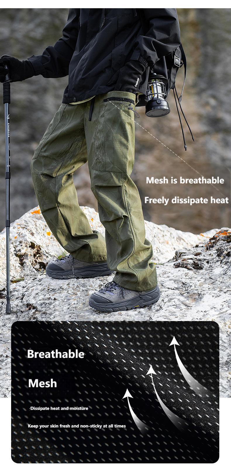 Waterproof straight-leg mountain pants outdoor paratrooper pants