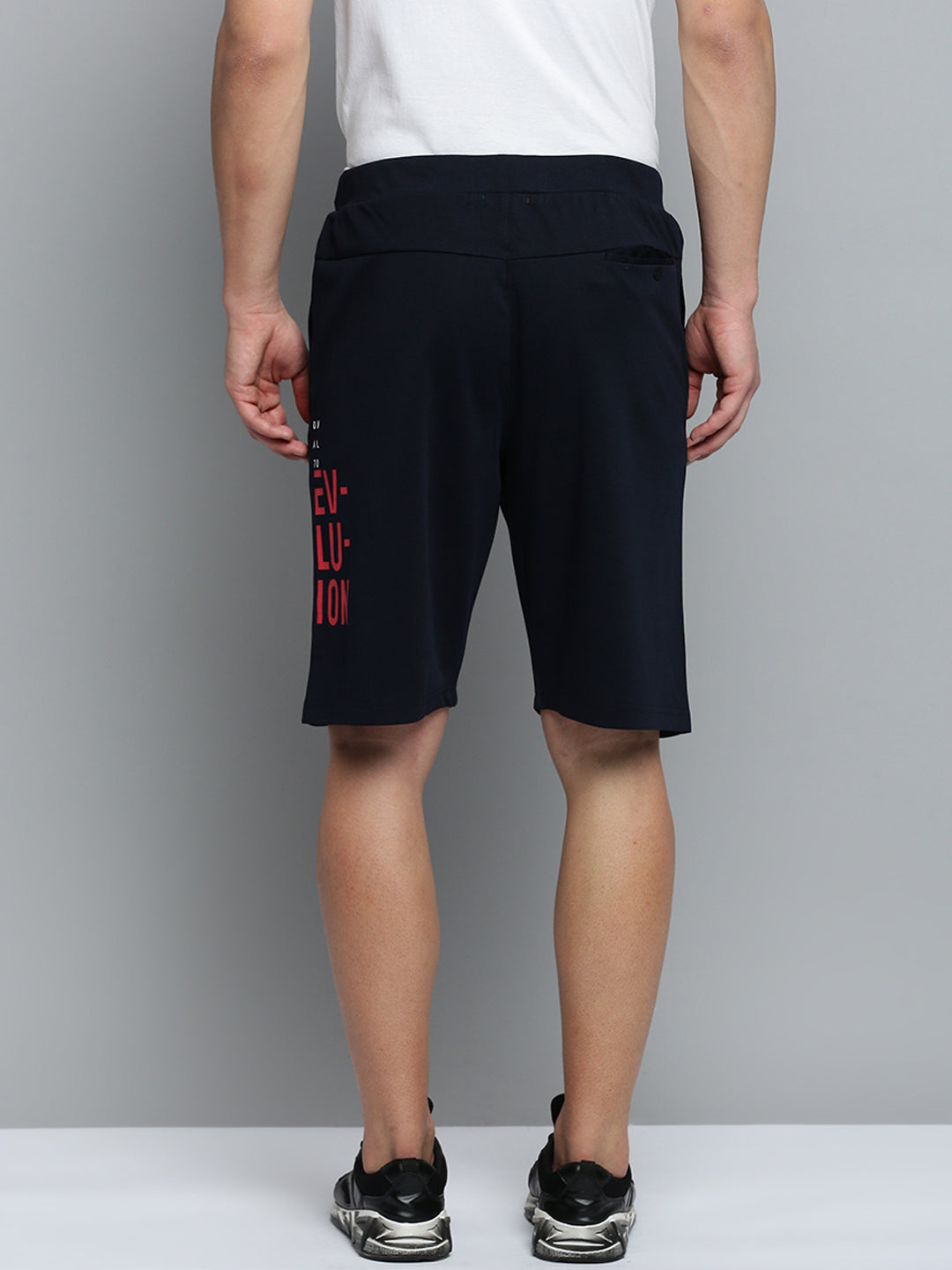 Men's Navy Blue Regular Fit Sports Shorts