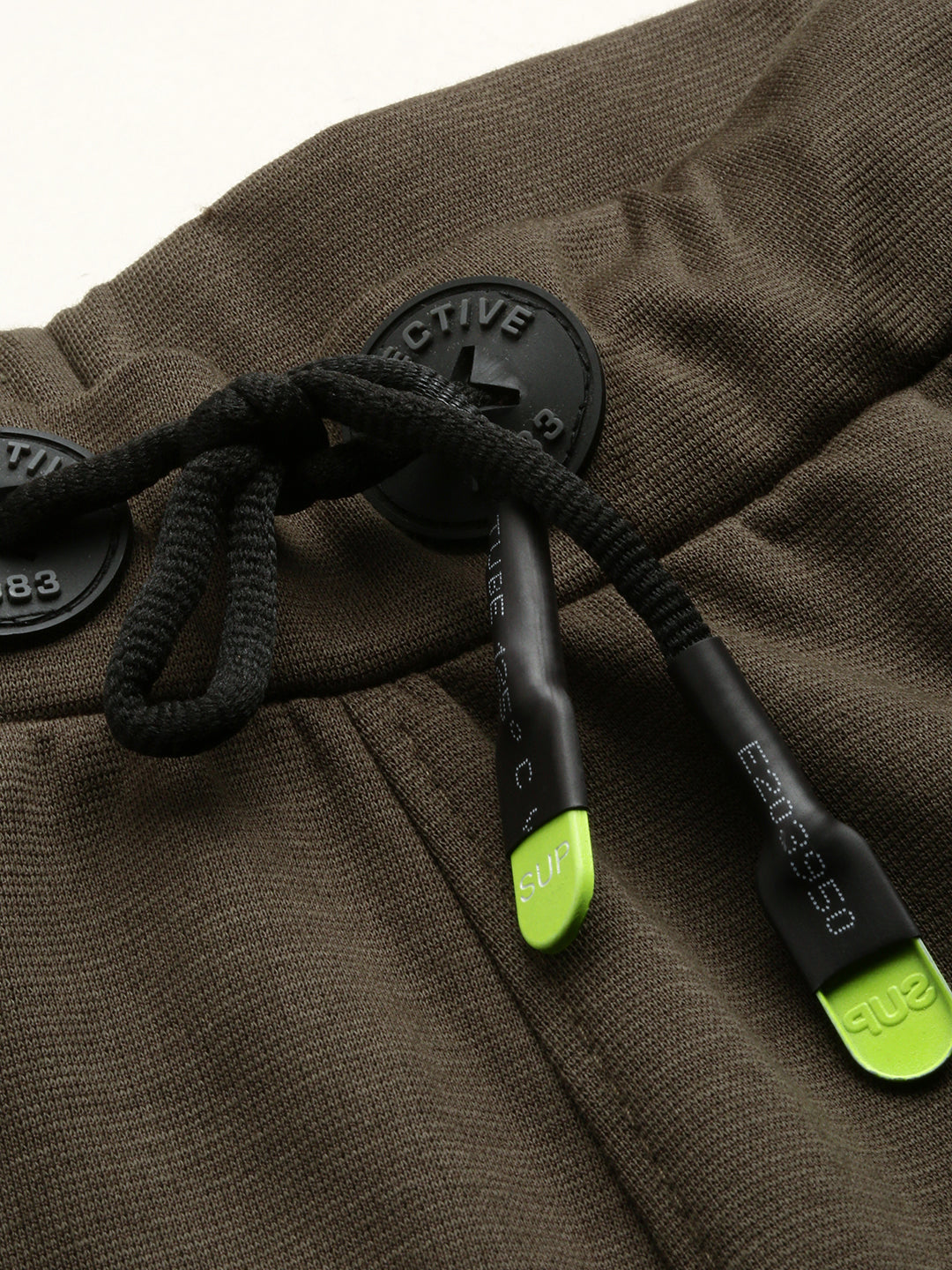 Men's Olive Mid-Rise Sports Shorts