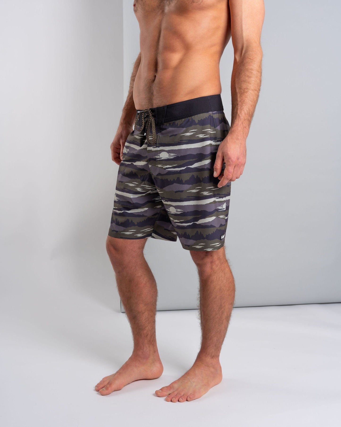 Camo Stripe - Mens Boardshort - Grey