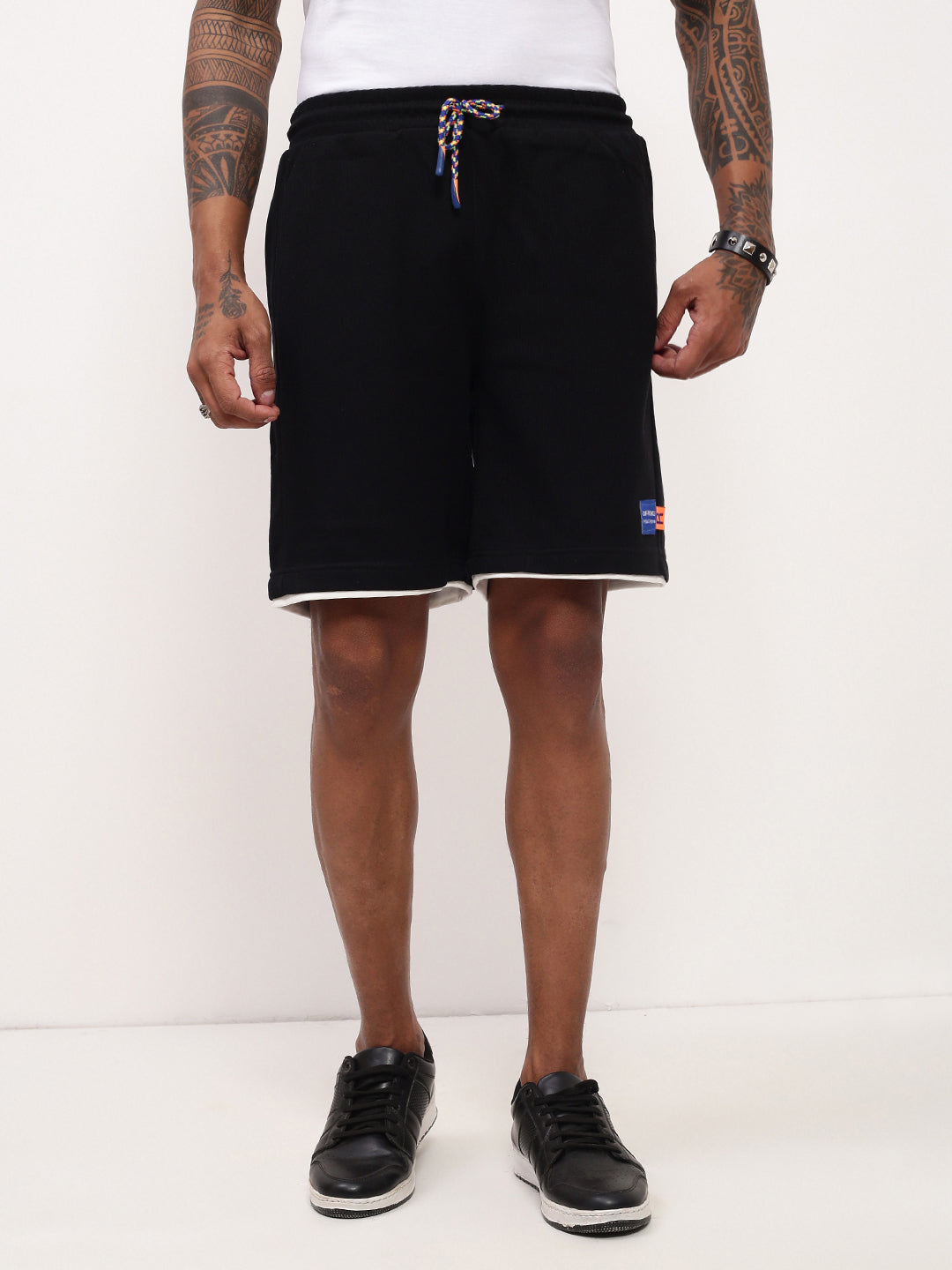 Men's Black Cotton Shorts