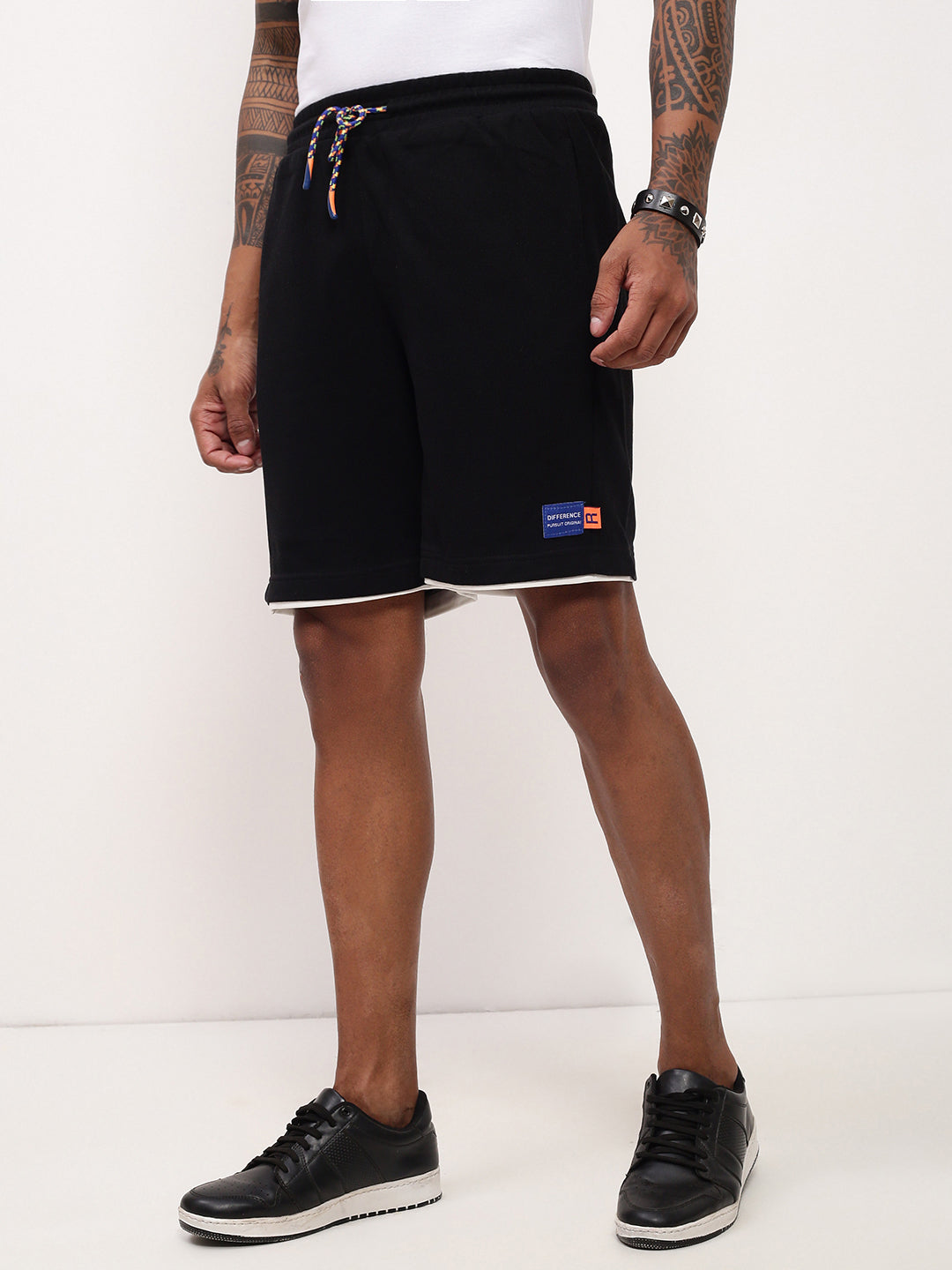 Men's Black Cotton Shorts