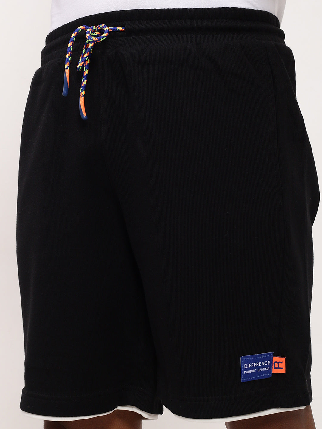 Men's Black Cotton Shorts