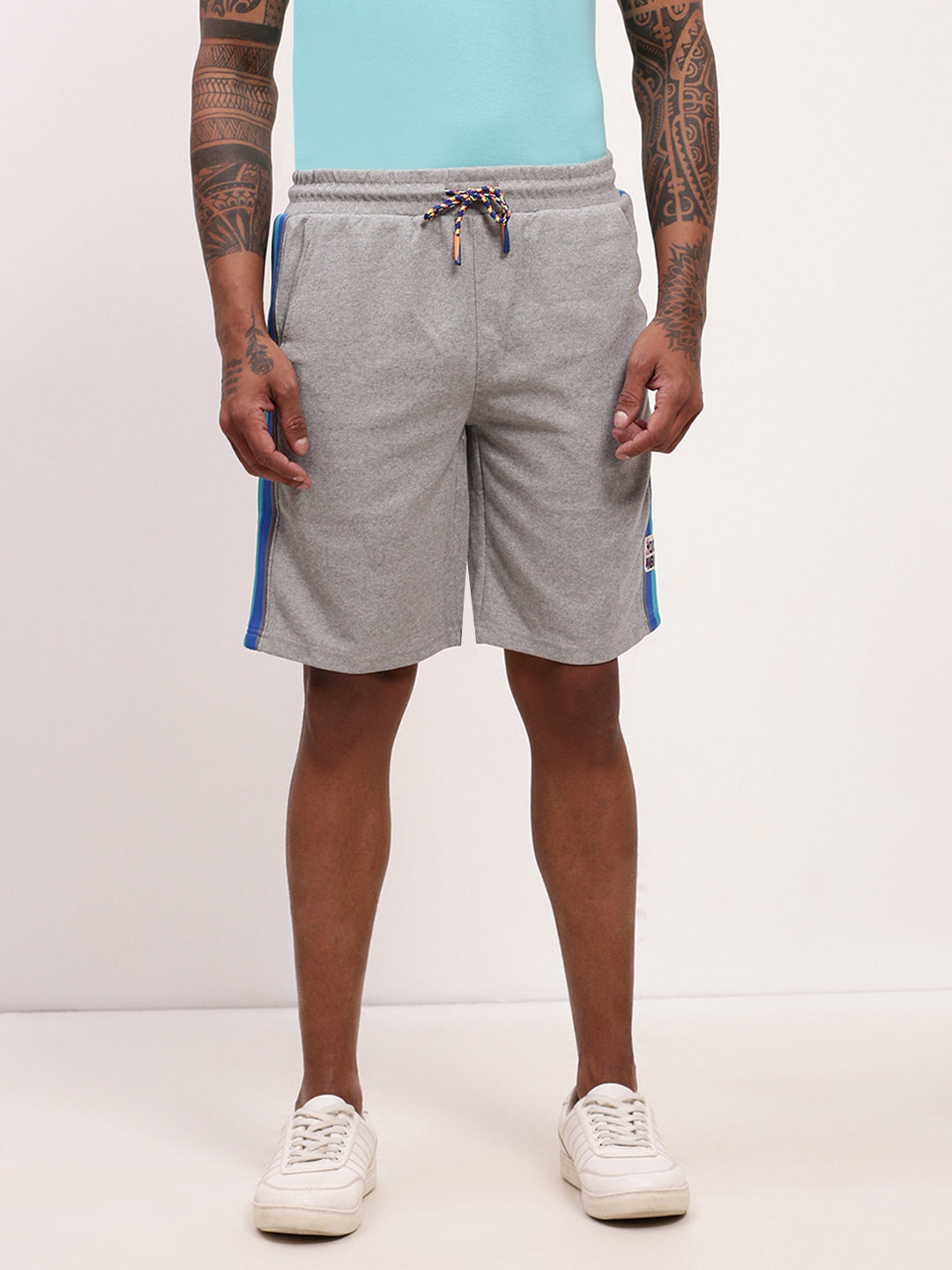 Men's Grey Cotton Shorts