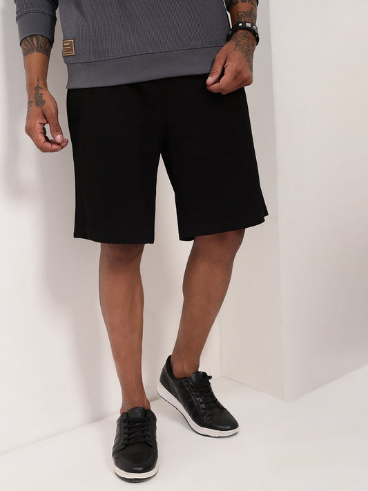 Men's Black Relaxed Fit Shorts