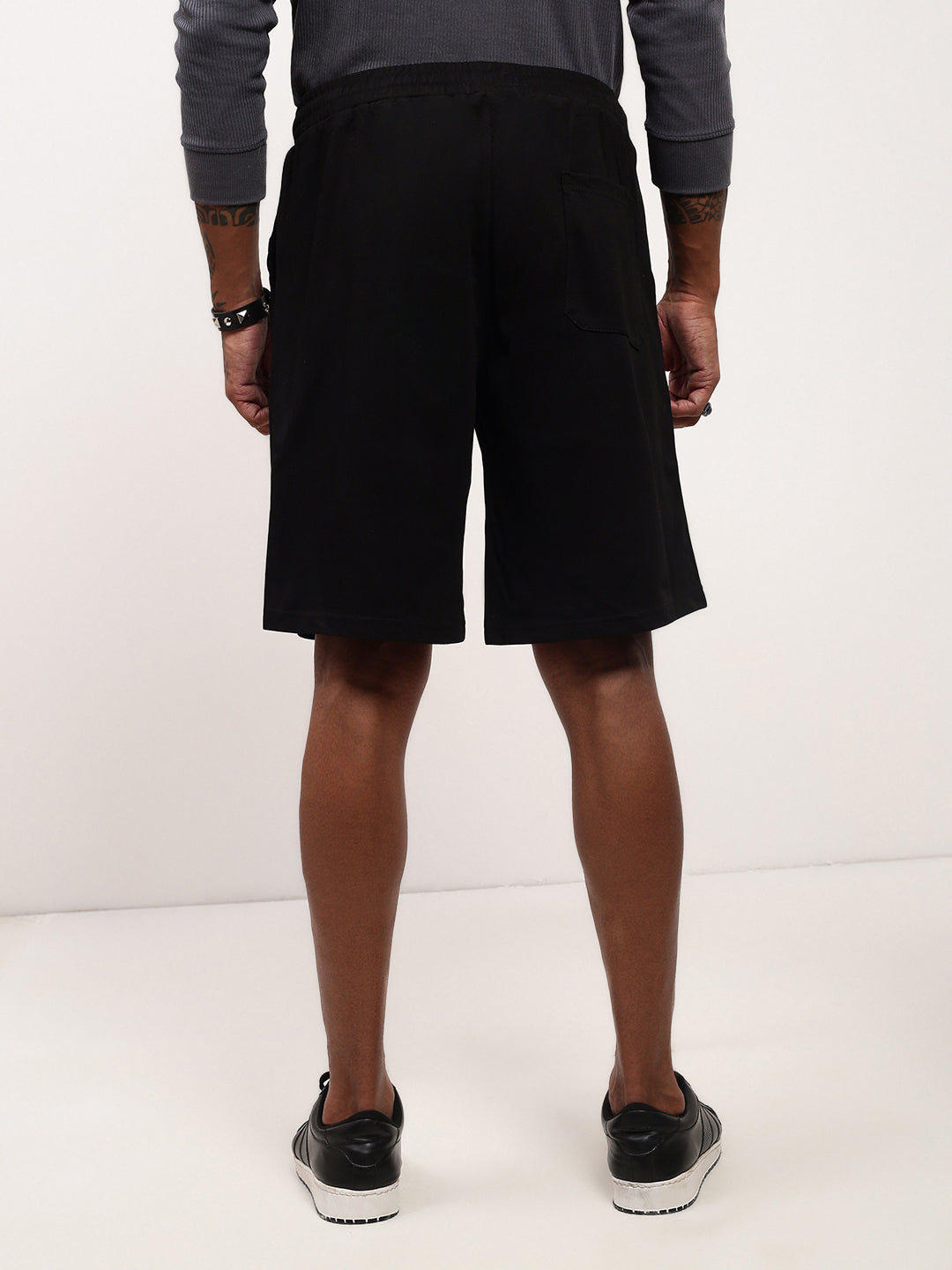 Men's Black Relaxed Fit Shorts