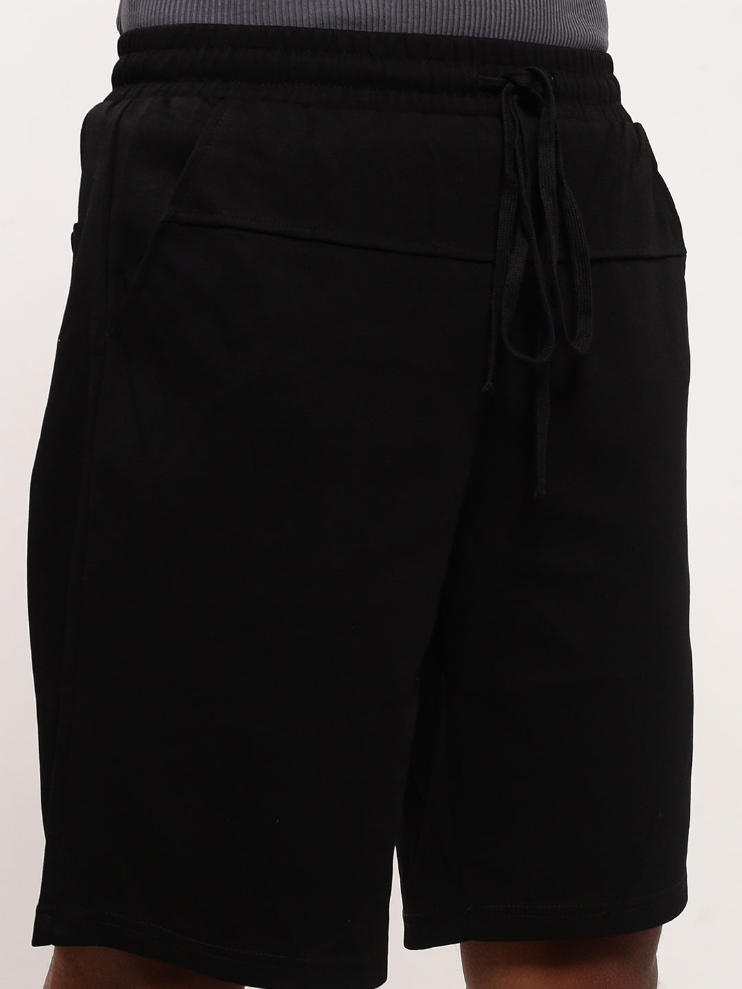 Men's Black Relaxed Fit Shorts