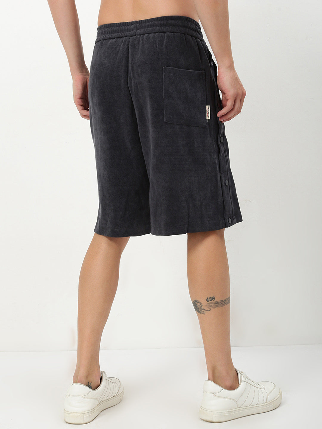 Men's Grey Solid Shorts