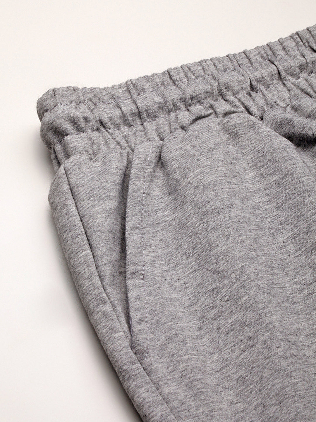 Men's Grey Mid-Rise Shorts