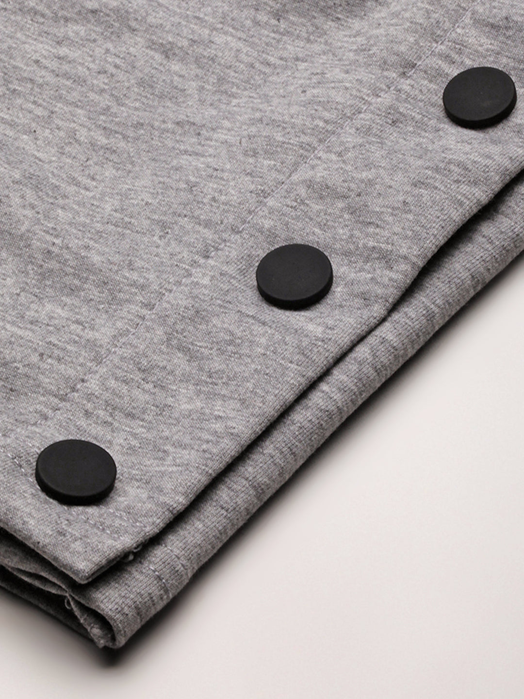 Men's Grey Mid-Rise Shorts