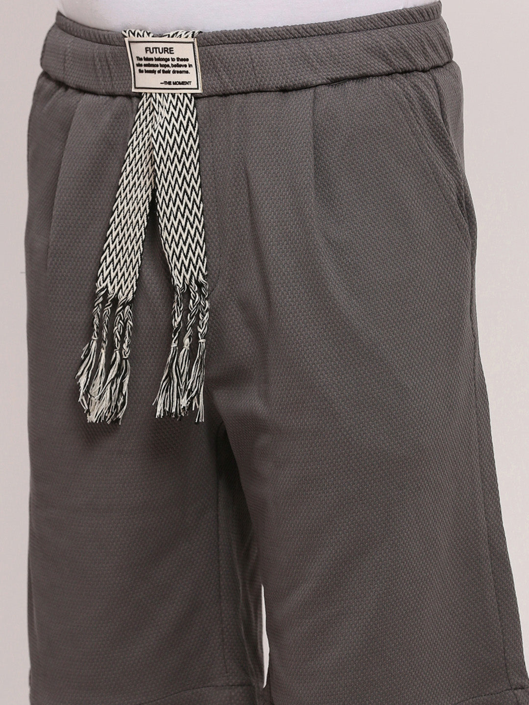 Men's Grey Solid Shorts