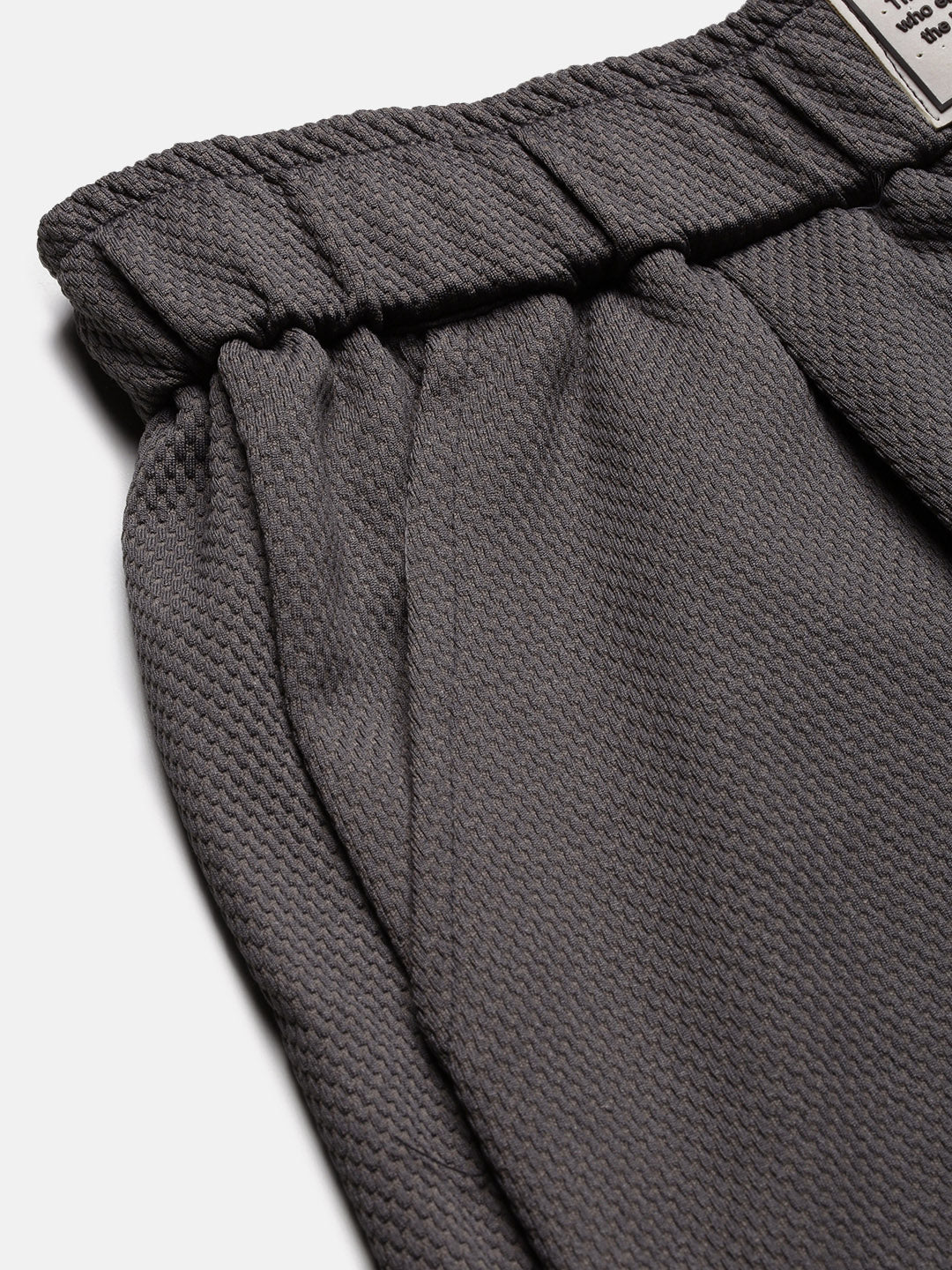 Men's Grey Solid Shorts