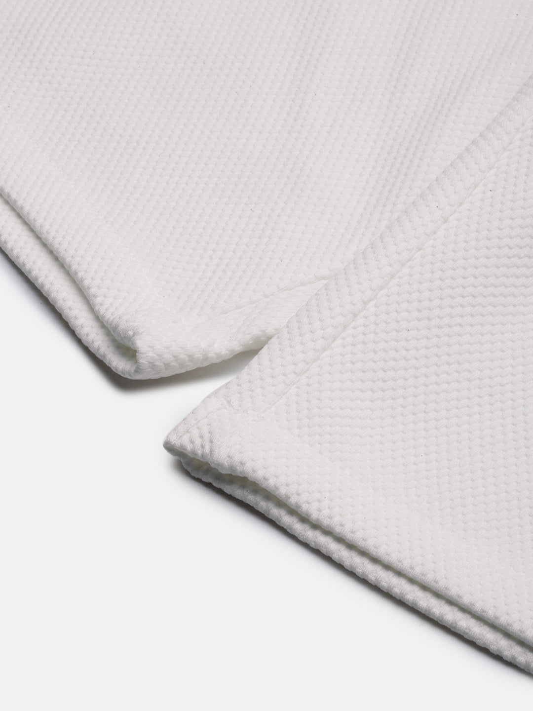 Men's White Mid-Rise Regular Fit Shorts