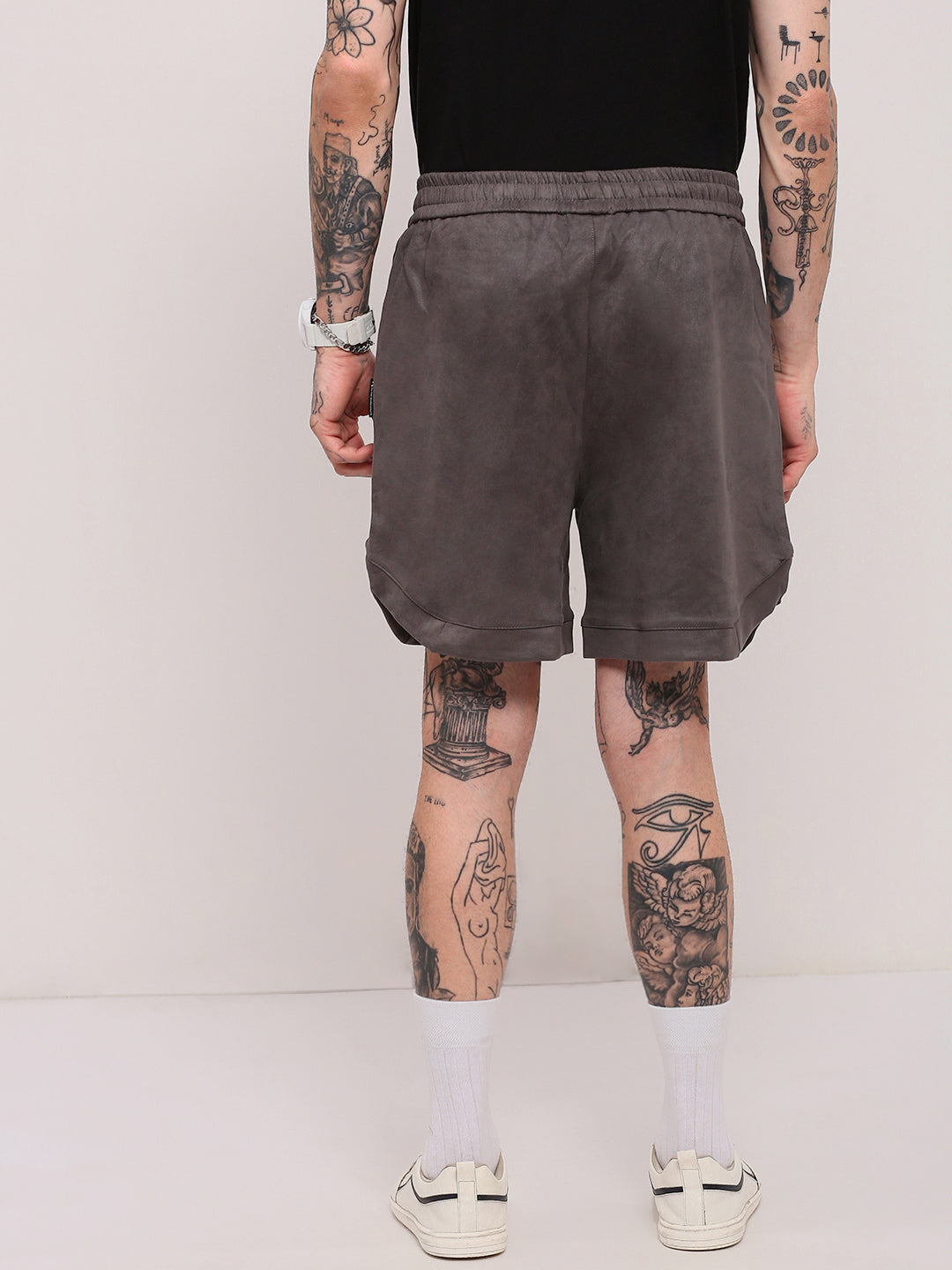 Men's Grey Relaxed Fit  Shorts