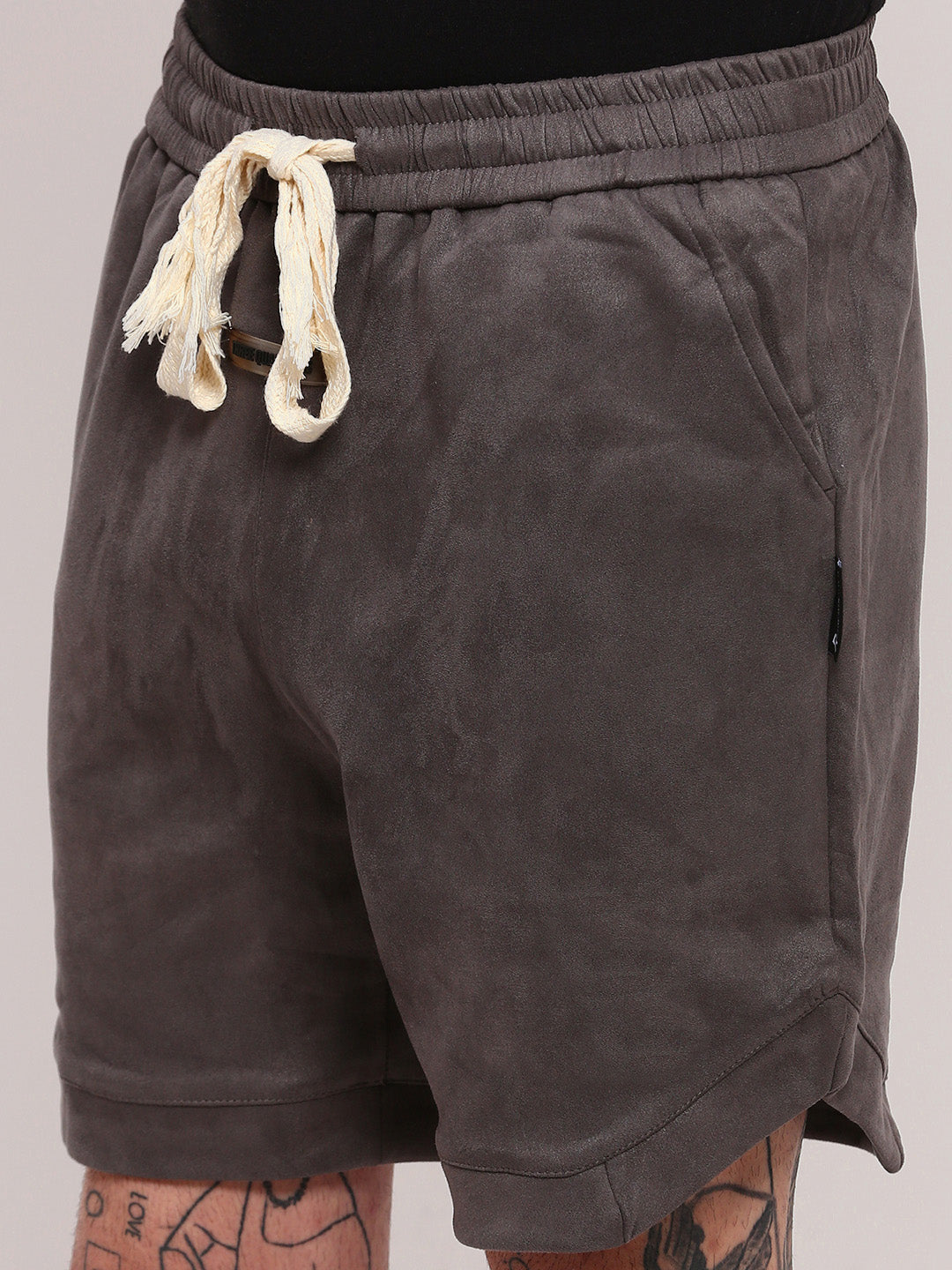 Men's Grey Relaxed Fit  Shorts