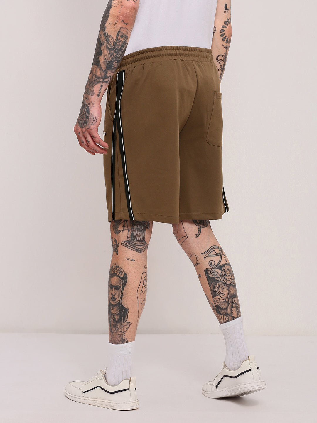 Men's Olive Solid Shorts