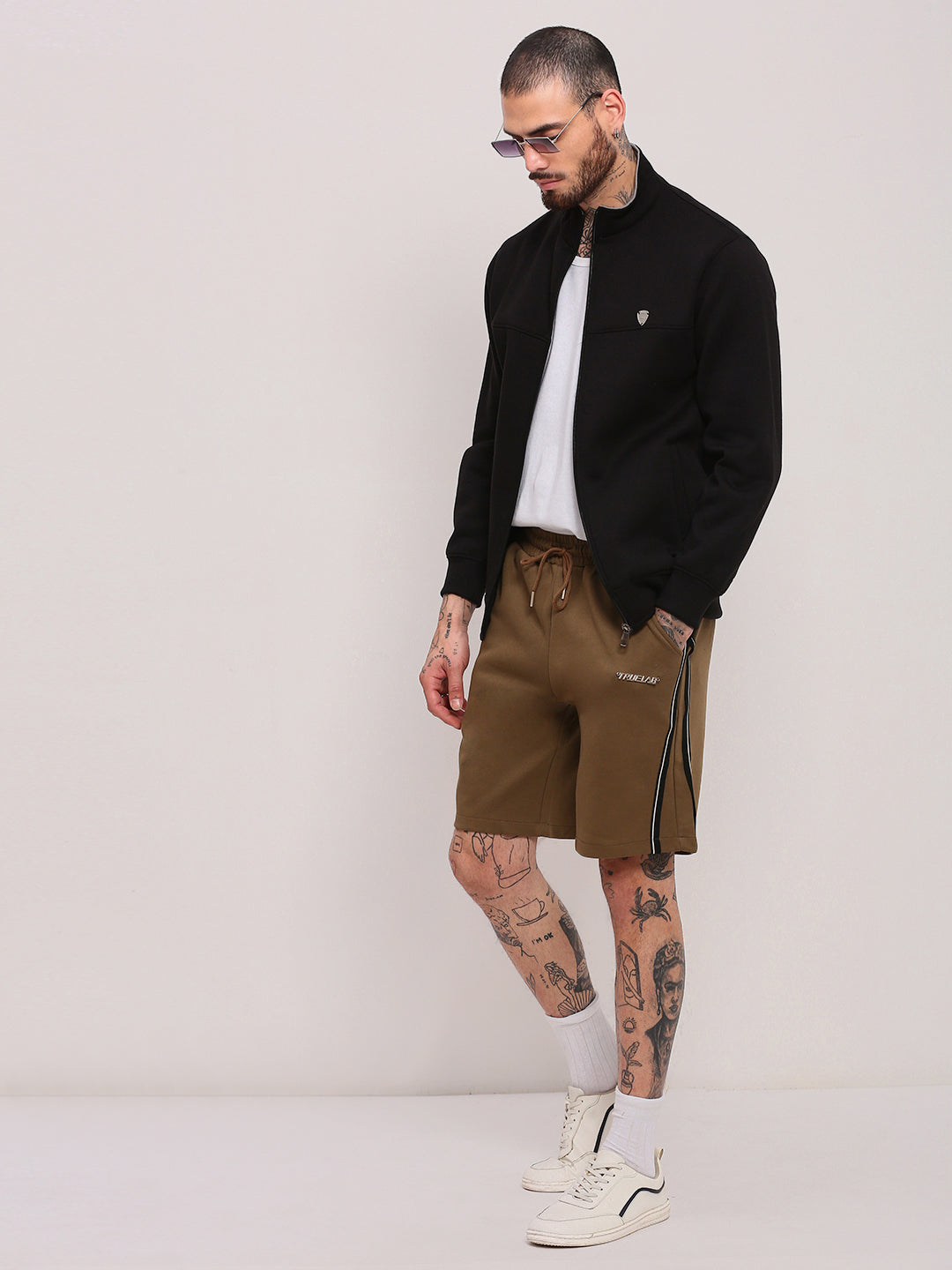 Men's Olive Solid Shorts