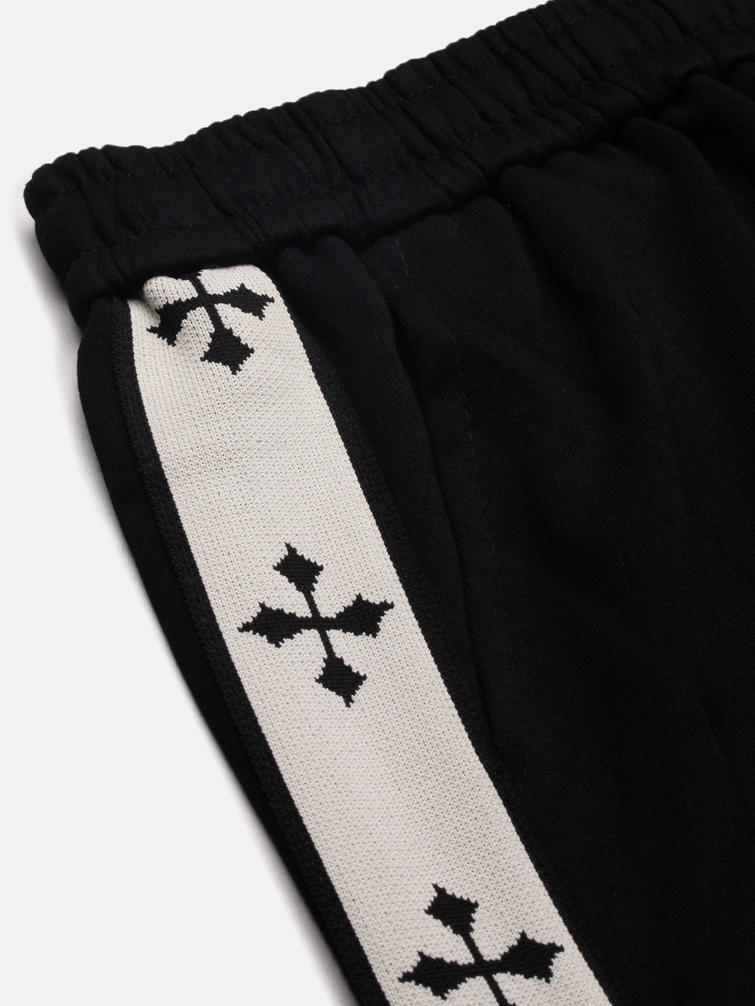 Men's Black Solid Cotton Shorts