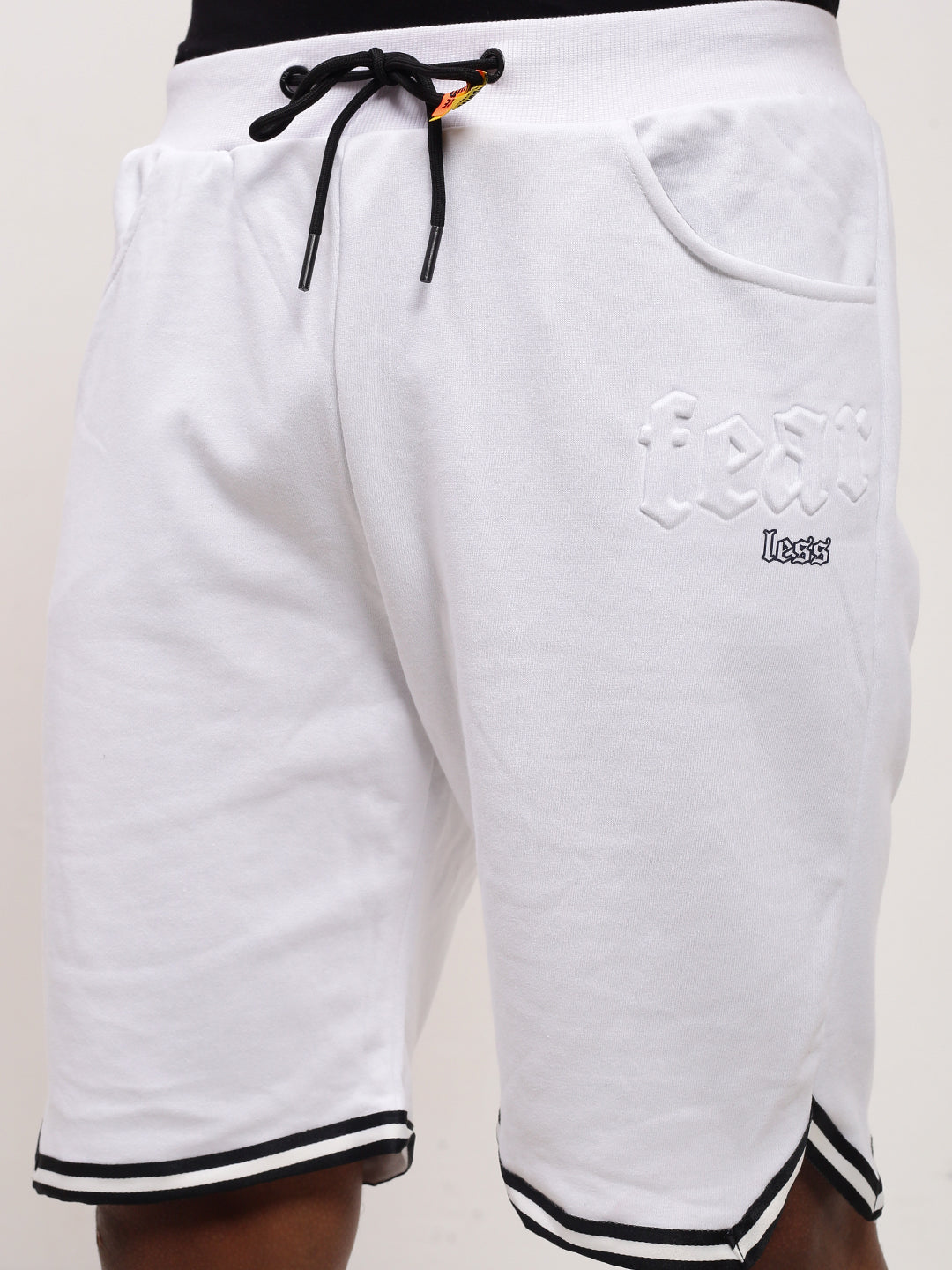 Men's White Cotton Shorts