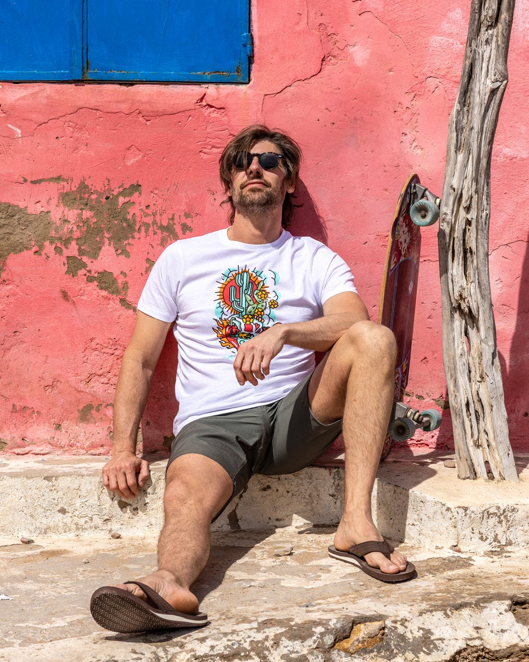 Cactus Flame - Mens T-Shirt - White