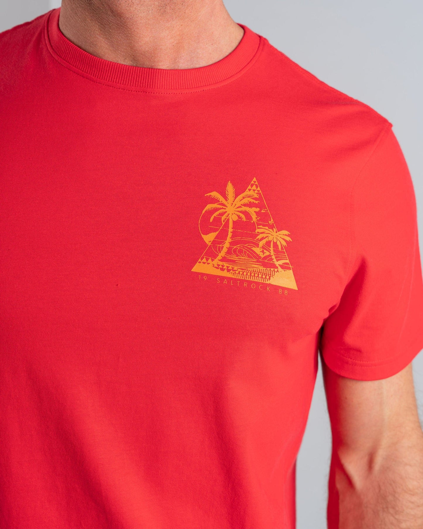Geo Beach - Mens Short Sleeve T-Shirt - Red