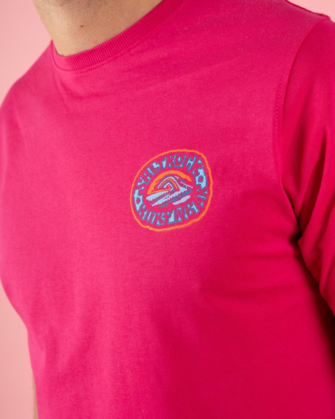 Saltrock Wave - Mens T-Shirt - Pink