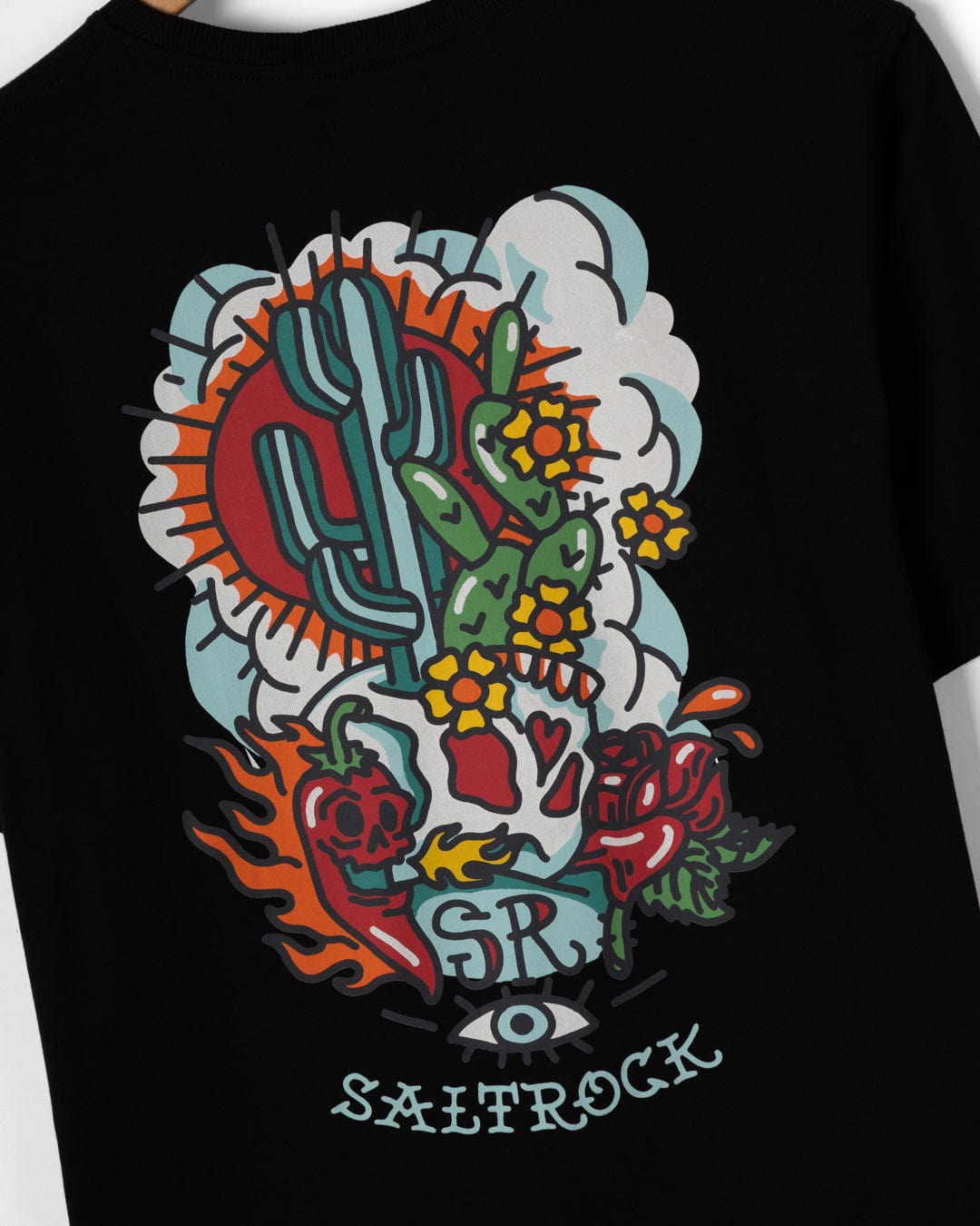 Cactus Flame - Mens T-Shirt - Black