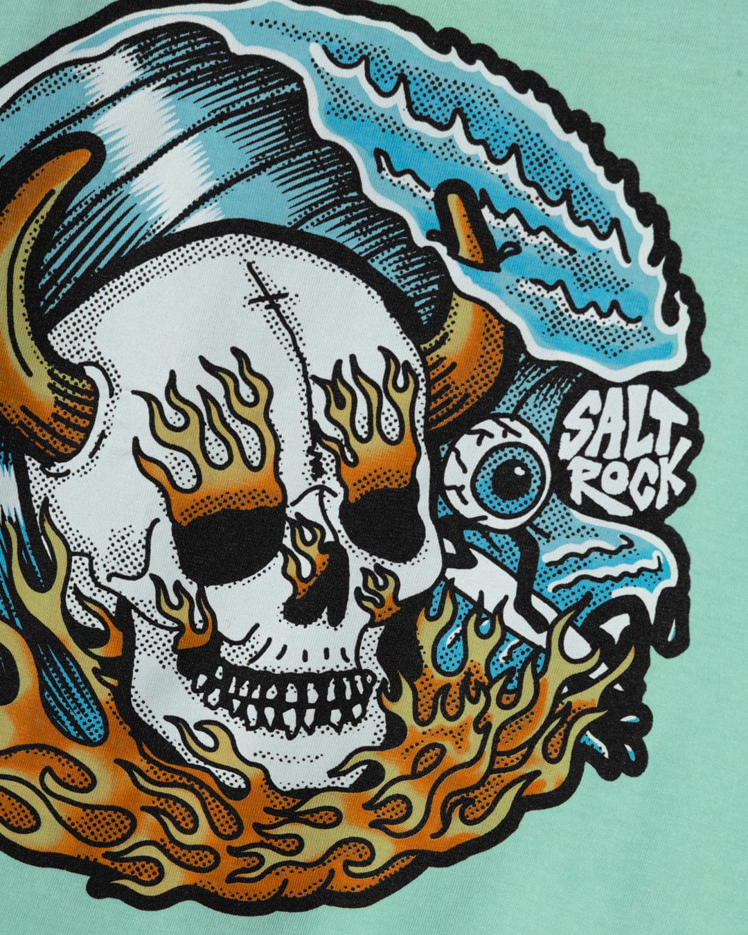 Fire Water Colour - Mens T-Shirt - Turquoise