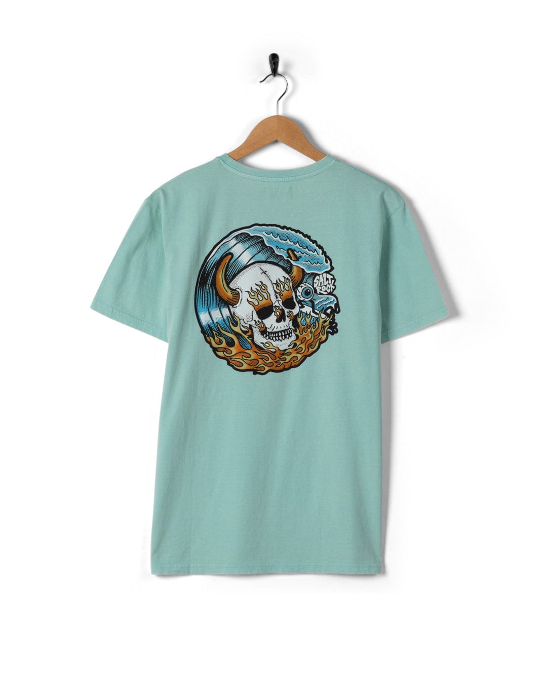 Fire Water Colour - Mens T-Shirt - Turquoise