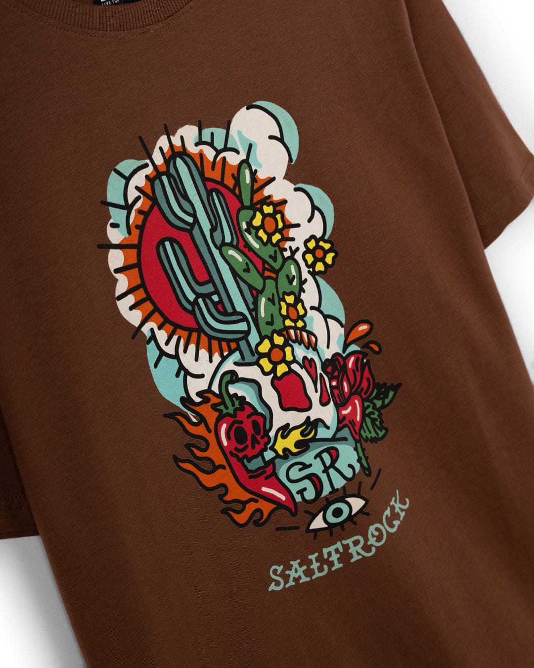 Cactus Flame - Mens T-Shirt - Brown