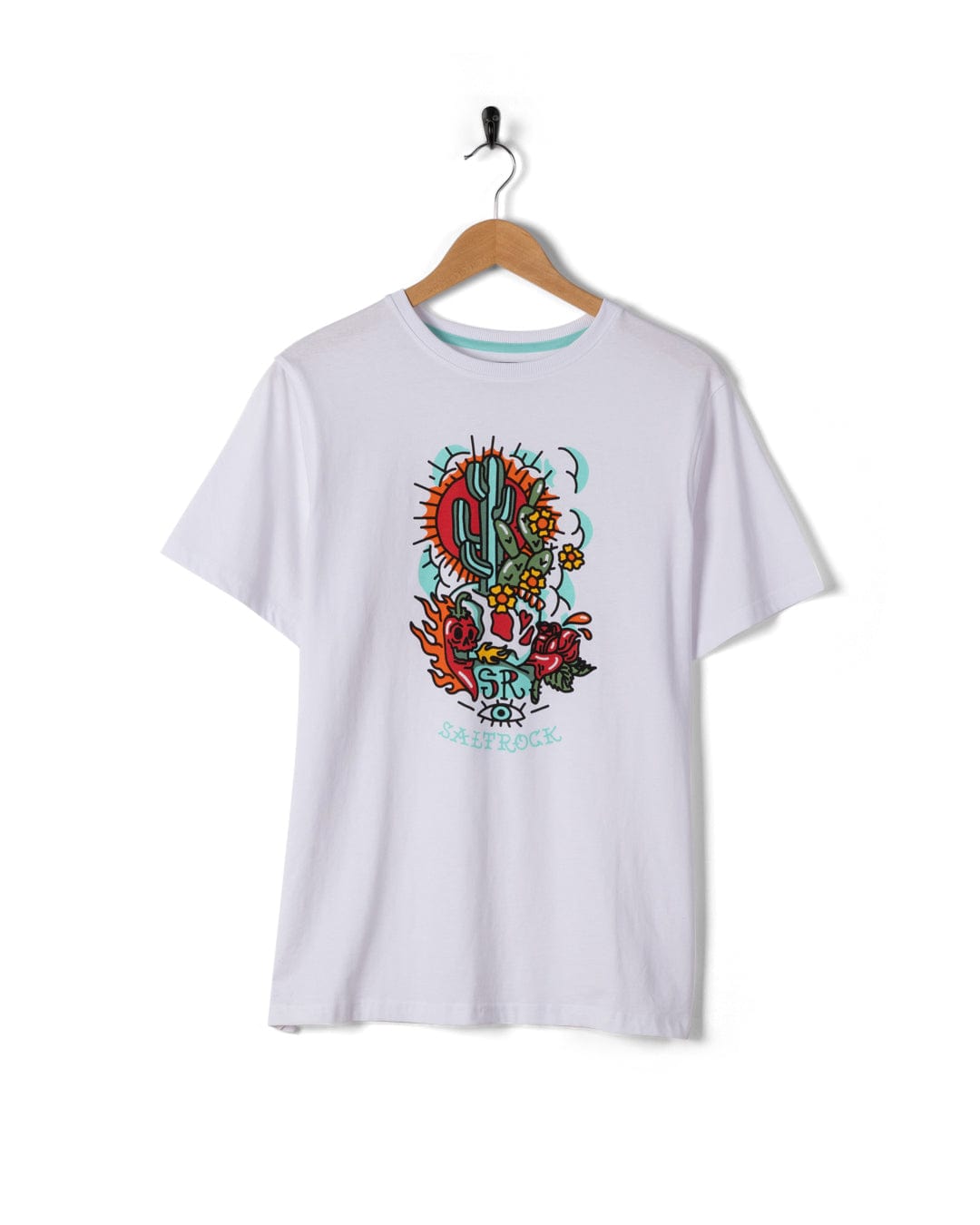 Cactus Flame - Mens T-Shirt - White