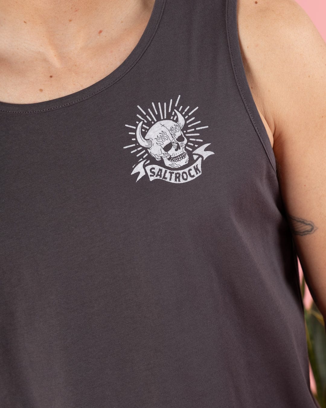 Fire Water Colour - Mens Vest - Grey