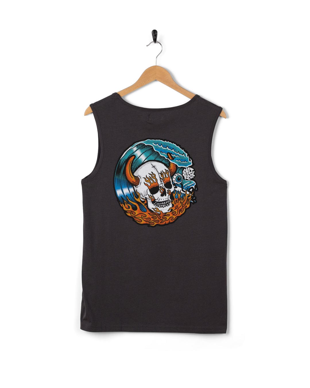 Fire Water Colour - Mens Vest - Grey