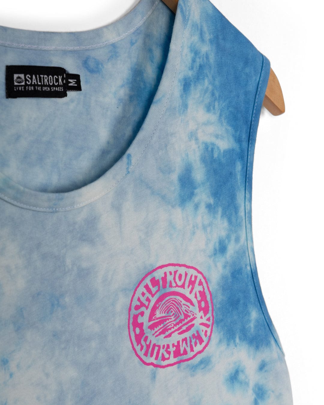 Saltrock Wave - Mens Tie Dye Vest - Blue