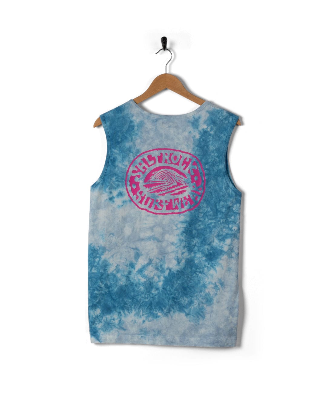 Saltrock Wave - Mens Tie Dye Vest - Blue