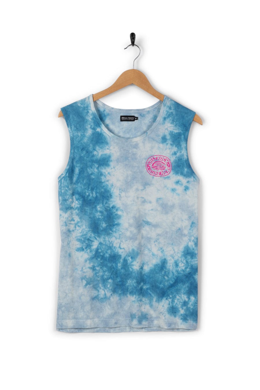 Saltrock Wave - Mens Tie Dye Vest - Blue