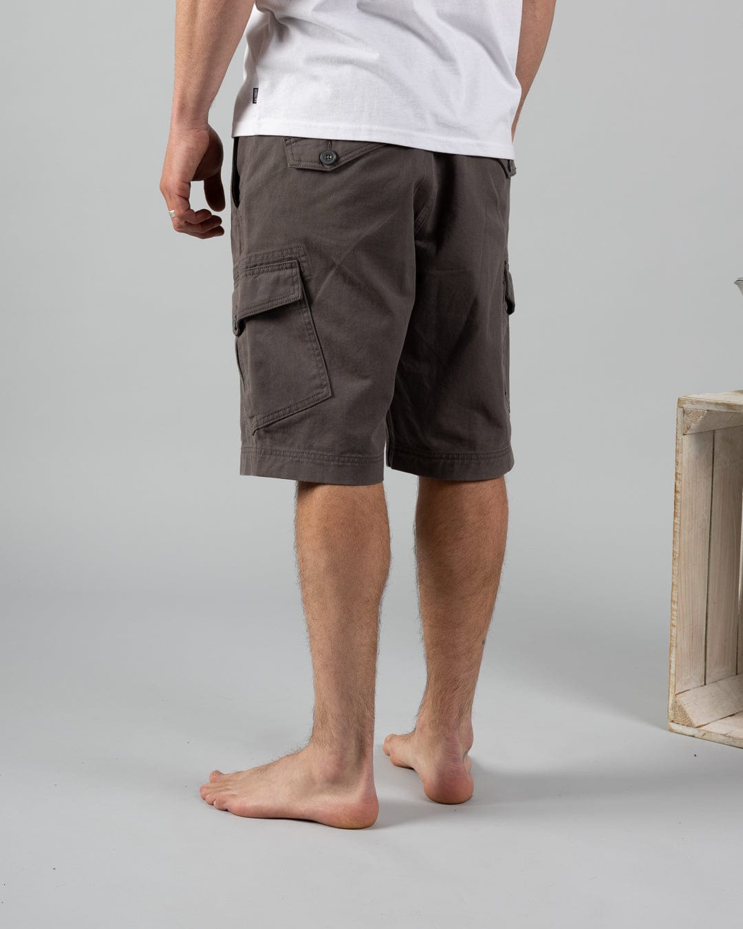 Penwith II - Mens Cargo Shorts - Dark Grey