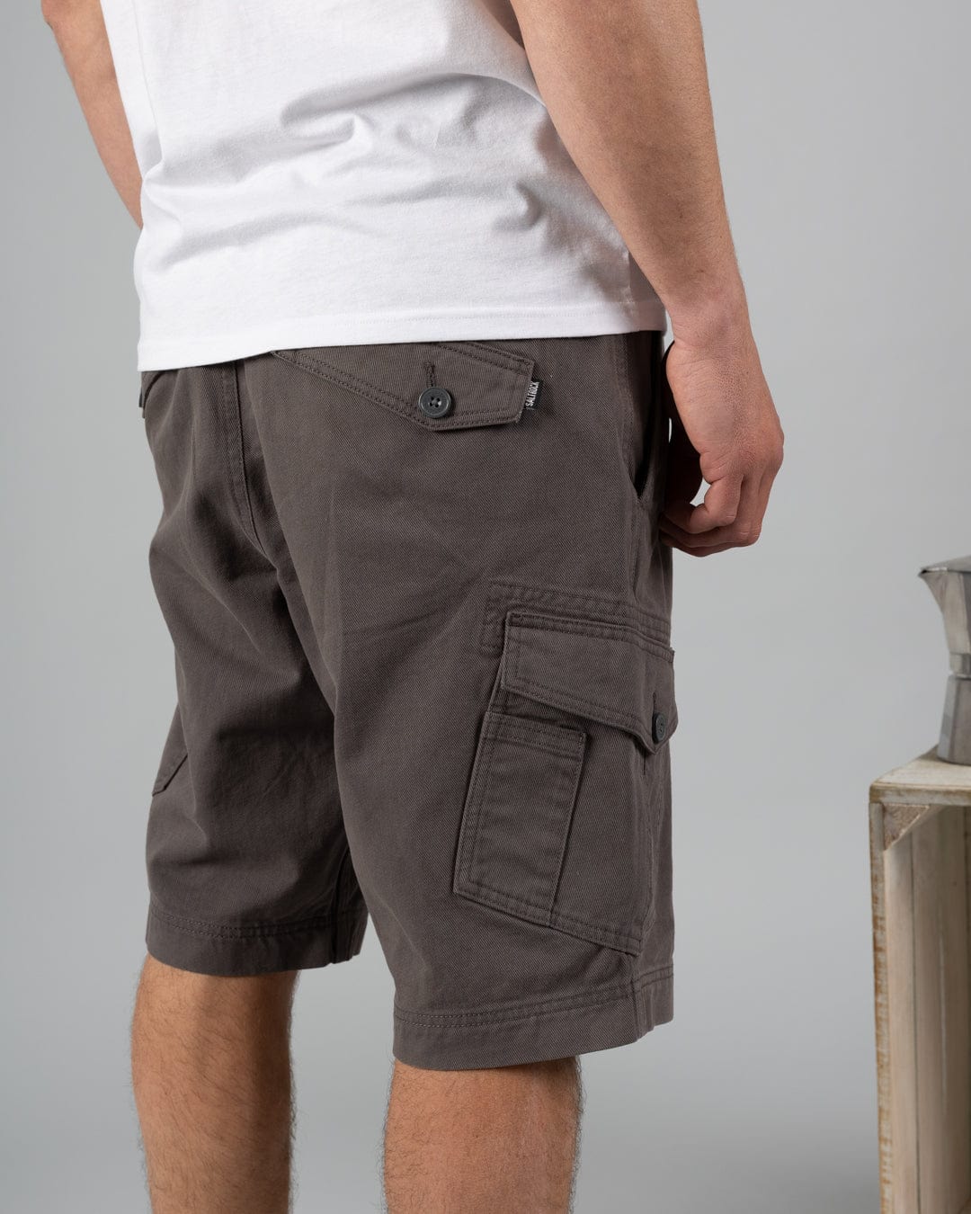 Penwith II - Mens Cargo Shorts - Dark Grey