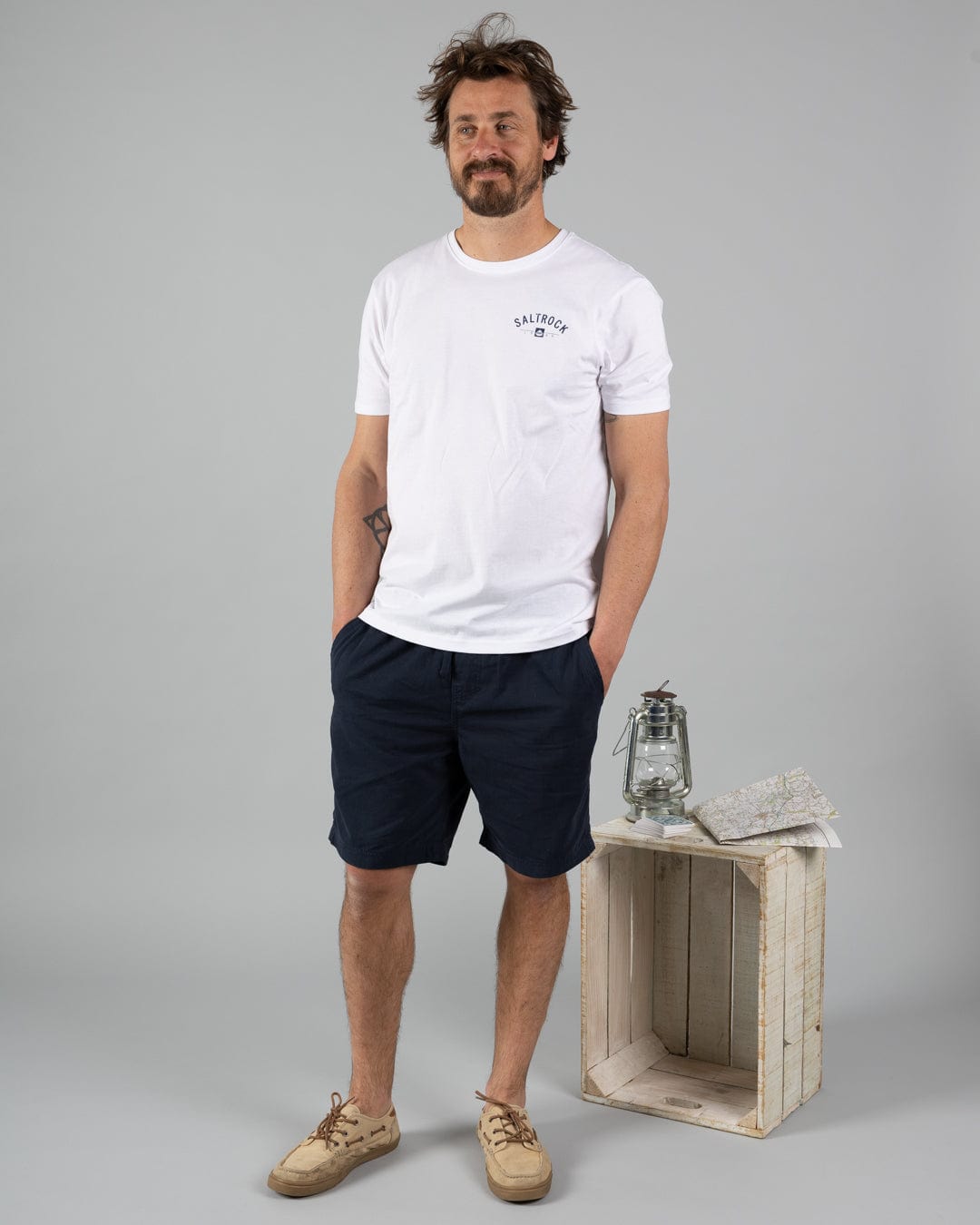 Meddon - Mens Chino Shorts - Blue