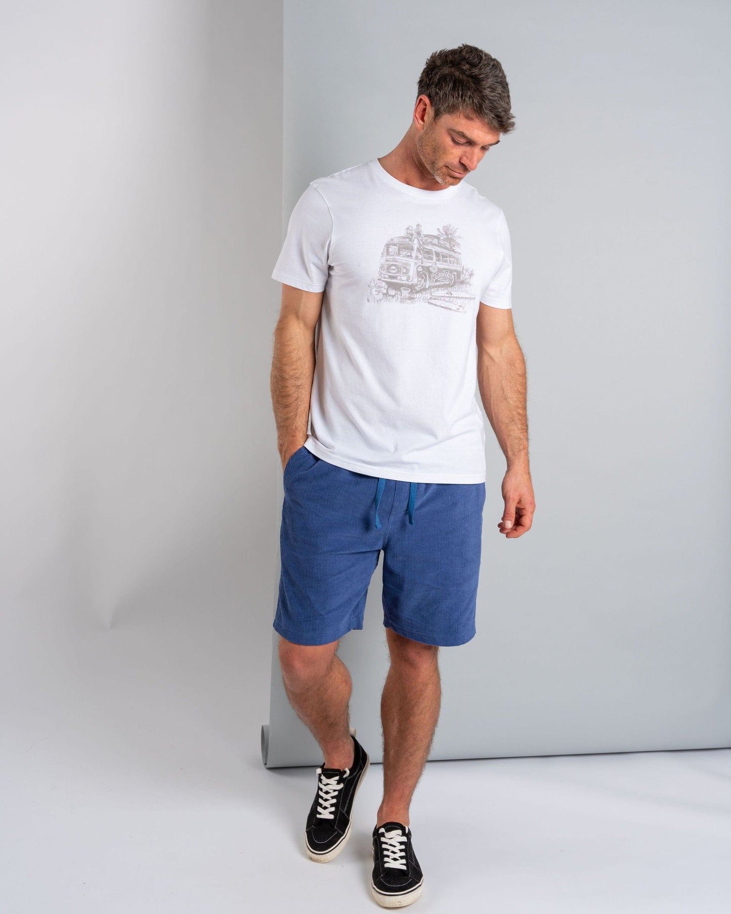 Meddon - Mens Corduroy Short - Blue